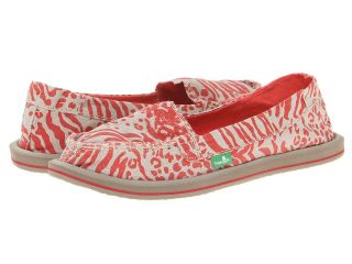 Sanuk Shorty Leppatyga Womens Slip on Shoes (Coral)