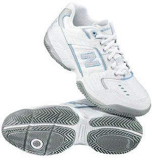 New Balance Women's WCT 653 Tennis Shoes (White/Light Blue 5.0 B) 