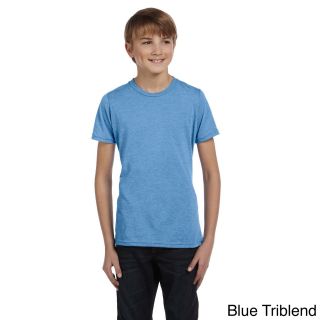 Canvas Youth Boys Jersey Short sleeve T shirt Blue Size L (14 16)
