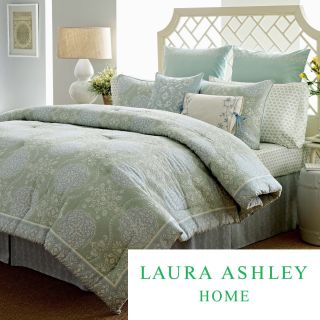 Laura Ashley Lillian Quilted Cotton 4 piece Comforter Set