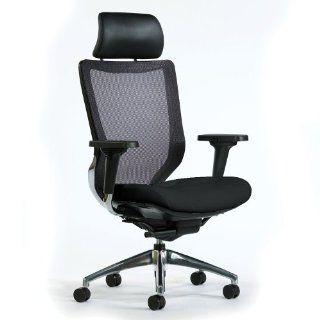 Trendway Code Mesh Back Chair with Headrest   Adjustable Home Desk Chairs
