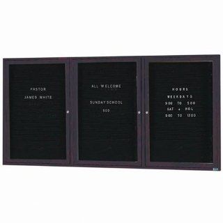 Aarco Products OADC3672 3BA 3 Door Outdoor Enclosed Directory Board with Bronze Anodized Aluminum Frame 36H x 72W  Enclosed Message Boards 