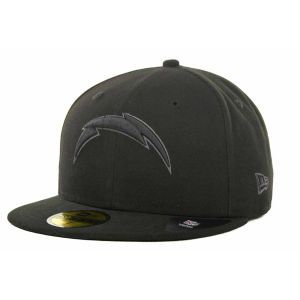 San Diego Chargers New Era NFL Black Gray Basic 59FIFTY Cap