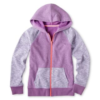 Xersion Solid Fleece Hoodie   Girls 6 16 and Plus, Purple, Girls