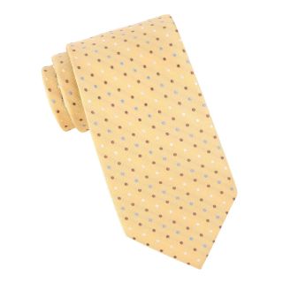 Stafford Dot Tie, Yellow, Mens