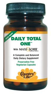 Country Life   Daily Total One with Maxi Sorb Delivery System with Iron   60 Vegetarian Capsules