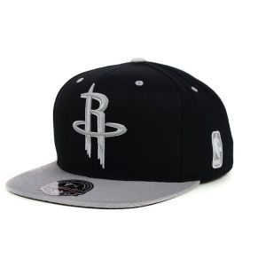 Houston Rockets Mitchell and Ness NBA Black Gray Fitted Cap