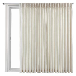 ROYAL VELVET Supreme Pinch Pleat/Back Tab Thermal Patio Door Panel, Ivory