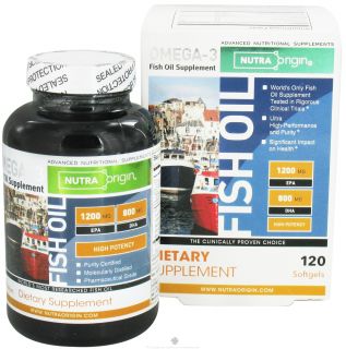 Nutra Origin   Omega 3 Fish Oil High Potency   120 Softgels