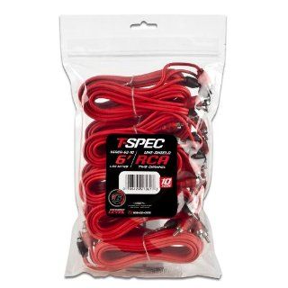 T Spec V6RCA 62 10 2 Channel V 6 Series RCA Cable 10 Pack  Vehicle Amplifier Power And Ground Cables 