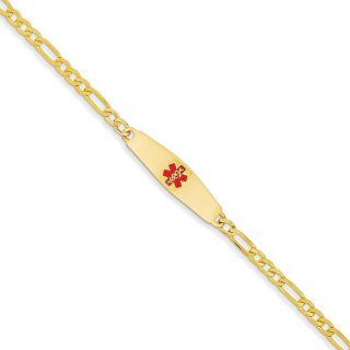 14k Yellow Gold 8in Medical Men's Jewelry Bracelet. Metal Wt  5.69g Jewelry