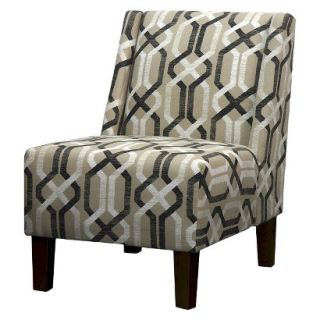 Skyline Armless Upholstered Chair Hayden Armless Chair   Multi Neutral Geo