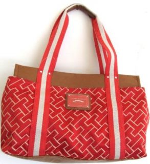 Tommy Hilfiger Medium Iconic Satchel Handbag Purse, Orange Clothing
