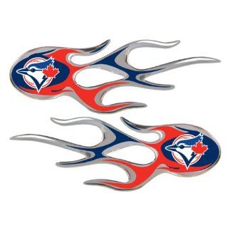 Toronto Blue Jays MLB Micro Flames Auto Decal 2 Pack for Car Truck Motorcycle Bike Mailbox Locker Sticker Baseball Licensed Team Logo  Automotive Decals  Sports & Outdoors