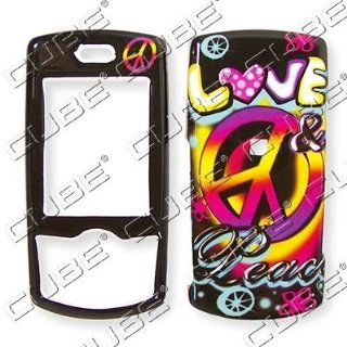 Samsung Scarlet T659 Love Peace on Black Graffiti Design   Hard Case/Cover/Faceplate/Snap On/Housing Cell Phones & Accessories