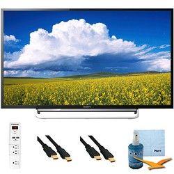 Sony 40 LED Full HD 1080p Smart TV Motionflow XR 240 Plus Hook Up Bundle KDL40W
