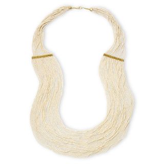 Decree White Seed Bead Necklace