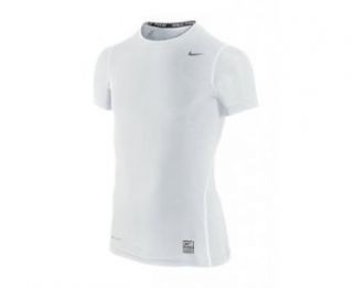 NIKE PRO CORE BOYS TRAINING COMPRESSION T SHIRT   Small   White  Athletic T Shirts  Clothing