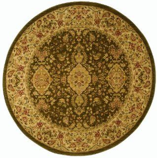 151217   Rug Depot Traditional Area Rug Shapes   5'4 Round   Antiquities Collection   Olive Green Background   3X662 75300   Machine Made of 100% Nylon Fibers   Khorassan Pattern  