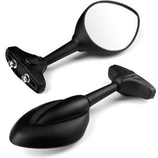 Replacement High Impact Black finished Racing Style Jag Side Mirrors Rearview For Kawasaki Sport Street Bike Ninja ZX6R 636 ZX6RR ZX10R Automotive