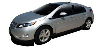 Painted Body Side Moldings for 2011 2012 Chevy Volt (Blade Silver Metallic 17U/WA636R) Automotive
