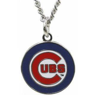 Chicago Cubs   Logo Necklace  Pendant Necklaces  Sports & Outdoors