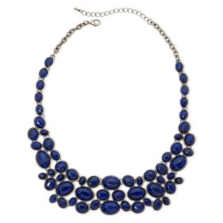 Aris by Treska Dark Blue Bib Necklace