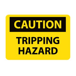 Nmc Osha Compliant Vinyl Caution Signs   14X10   Caution Tripping Hazard