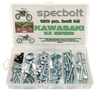 120pc Specbolt Kawasaki KX two stroke Bolt Kit for Maintenance & Restoration of MX Dirtbike OEM Spec Fastener KX60 KX65 KX80 KX85 KX100 KX125 KX250 KX500 60 65 80 85 100 125 250 500   Hardware Nut And Bolt Sets  