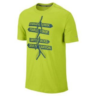 Nike Cruiser Mens Running Shirt   Fierce Green