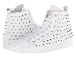 DSQUARED2 Basquettes Studded High Top Trainer Mens Lace up casual Shoes (White)