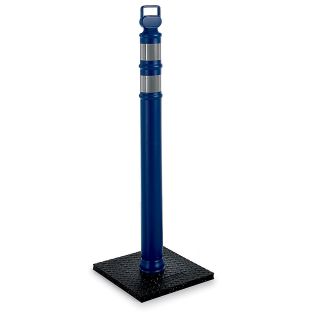 Relius Solutions Delineator Post   42   100% Recycled Rubber10 Lb Base   Blue   Blue  (03 747BRBC CH)