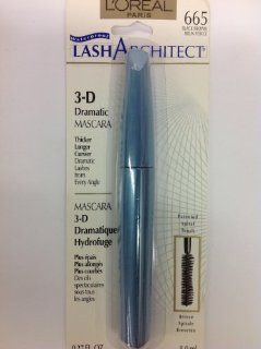 L'Oreal Lash Architect 3D Dramatic Waterproof Mascara 665 Black Brown  Loreal Waterproof Mascara  Beauty