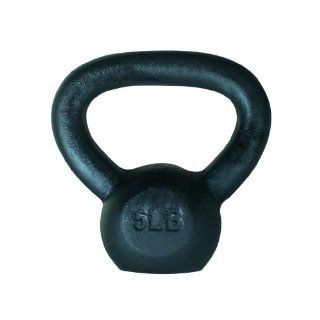 (Single) Solid Cast Iron Kettbell (5 LB)   KVCSZ  Kettlebell Weights  Sports & Outdoors