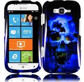 Blue Black Skull Hard Cover Case for Samsung Focus 2 SGH I667 Cell Phones & Accessories