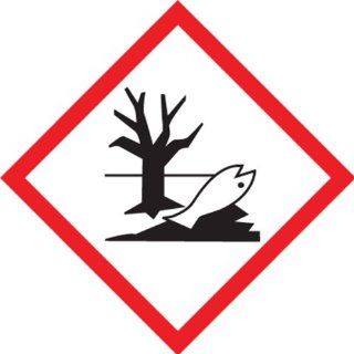 Accuform Signs LZH608PS2 GHS Pictogram Label, ENVIRONMENT, 1" Length x 1" Width, Adhesive Coated Paper, Red/Black on White (Roll of 250) Industrial Warning Signs