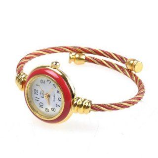 Fashion Jewelry Stainless Steel Watch Wristwatch RED AND Gold Rope Design at  Women's Watch store.