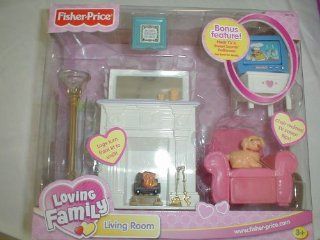 Fisher Price Loving Family Sweet Sounds Dollhouse Living Room with Bonus Feature Toys & Games
