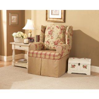 Sure Fit Lexington Wing Chair Slipcover, Multi   Armchair Slipcovers