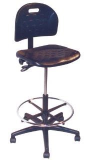 Adjustable Lab Chair w Metal Foot Ring, Castered Base  Drafting Chairs 