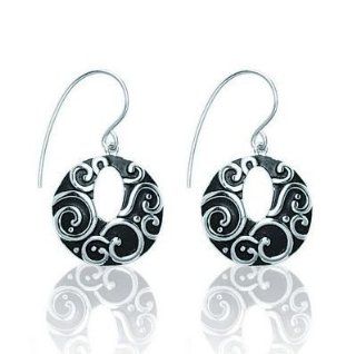 Sterling Silver Open Scrolled Earrings Jewelry