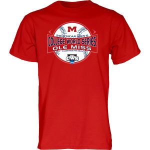 Mississippi Rebels Blue 84 NCAA College World Series Team Ball T Shirt