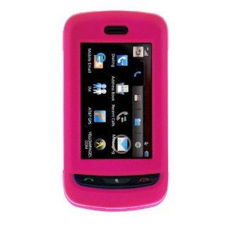 AT&T LG XENON GR500 RUBBERIZED CELL PHONE COVER HOTPINK Cell Phones & Accessories