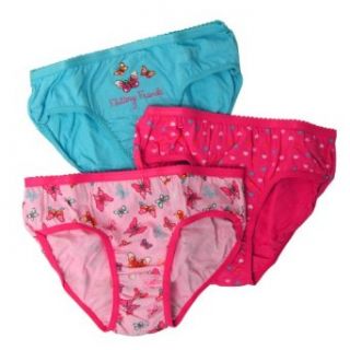 OshKosh B'Gosh Girls 2 6X Butterfly Print 3 Pair Brief Pack, Multi, 6 Briefs Underwear Clothing