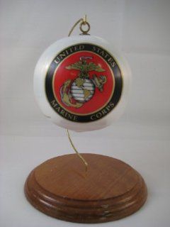 U.S. Marine Corps Spirit Ornament with Display Stand  Sports Fan Hanging Ornaments  Sports & Outdoors