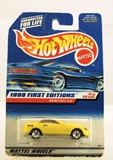 Hot Wheels   1998 First Editions   Mercedes SLK   Yellow   #11 of 40 Cars   Die Cast   Collector #646   Limited Edition   Collectible 164 Scale Toys & Games