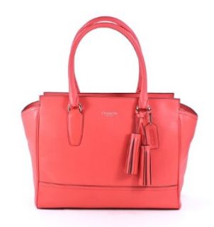 Coach Legacy Leather Medium Candace Carryall Bag 24201 Bright Coral Orange Shoes