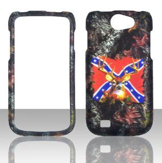 2D Camo Flag Stem Samsung Exhibit II 2 4G T679 / Galaxy Exhibit 4G / Galaxy W (i8150) Wonder T Mobile Hard Case Snap on Rubberized Touch Case Cover Faceplates Cell Phones & Accessories