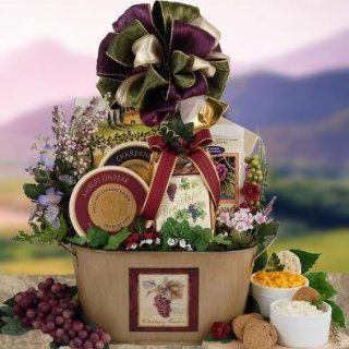 The Perfect Pairing Wine and Cheese Gift Basket  Cheese Crackers and Snacks 