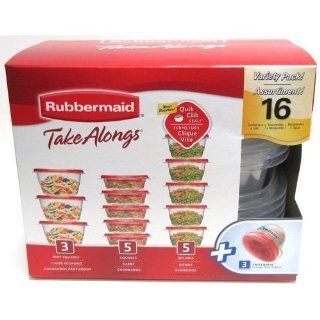 Rubbermaid TakeAlongs 16 Piece Food Storage Container Set Kitchen & Dining